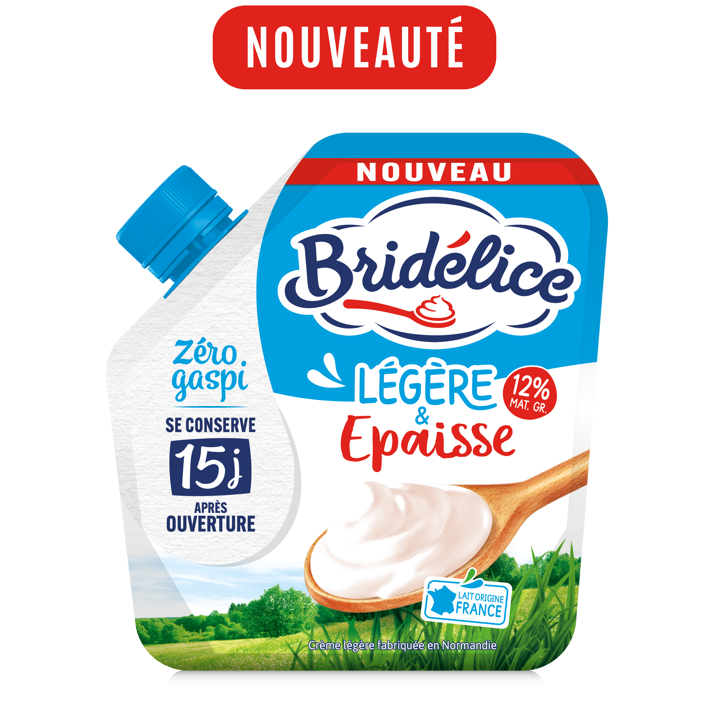 Crème fraîche légère épaisse en poche